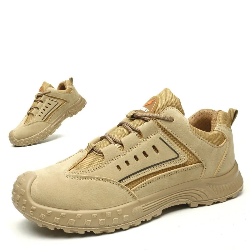 6KV insulated anti-stab non-slip protective shoes low top Fly-kit mesh PU leather black