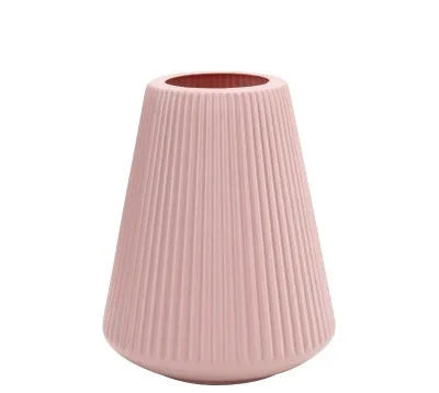 Melamine plastic decorative flower vase in white, pink, green or blue colour options