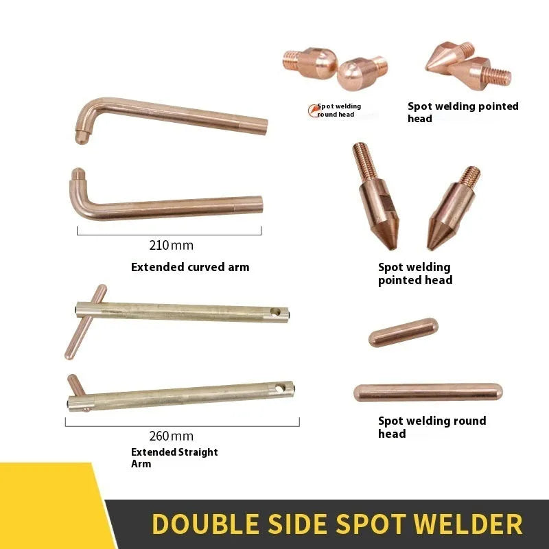 OL8000 double-sided spot welding machine with round and pointed welding heads