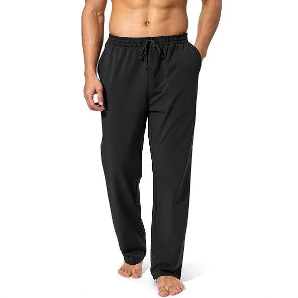 Men's loose breathable quick-drying casual pants in solid colour, available in multiple sizes