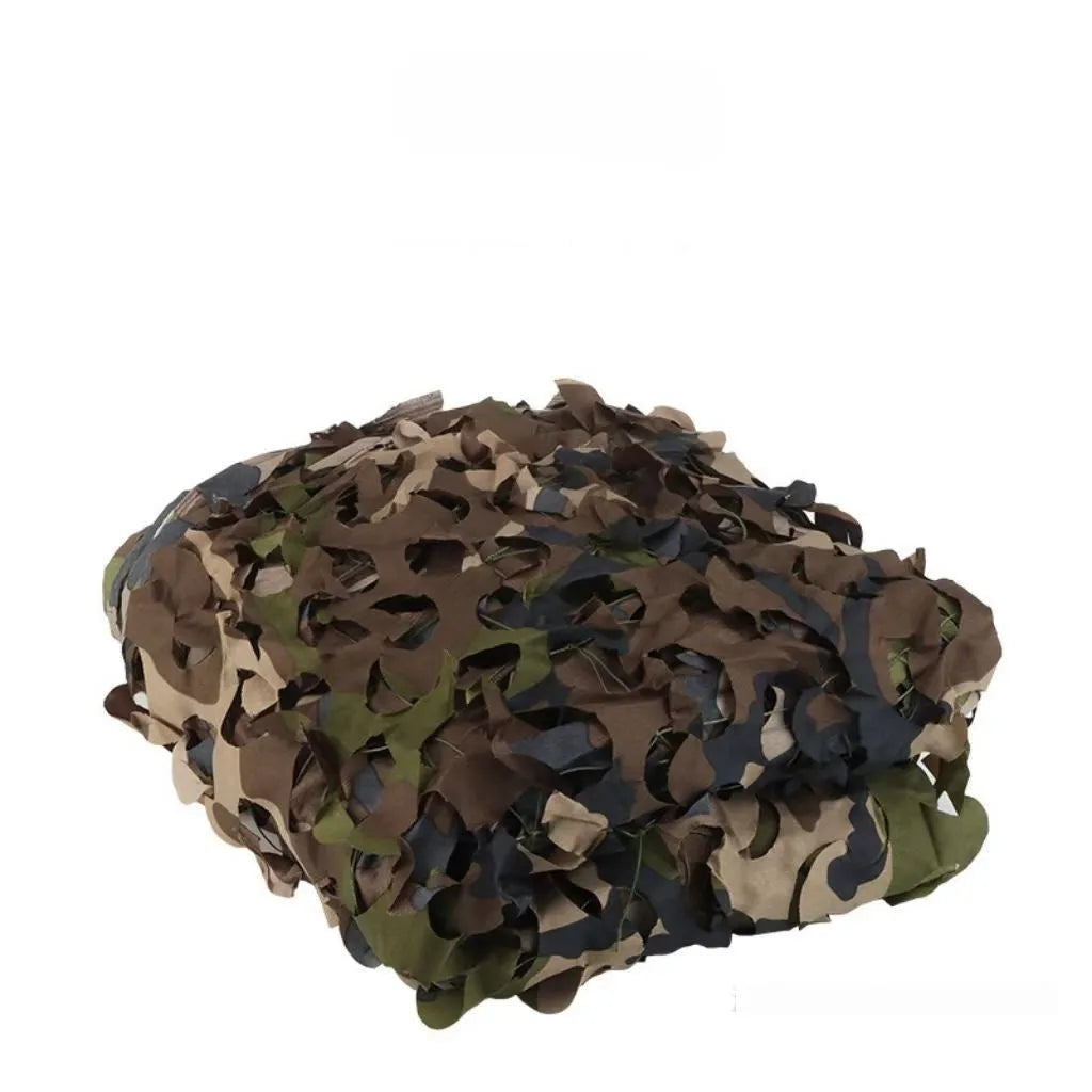 Camouflage net cover set in green camp pattern for sunshade and concealment