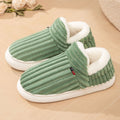 Women's cotton winter slippers with corduroy inner, low top, flat heel, available in various colours and sizes 36-47