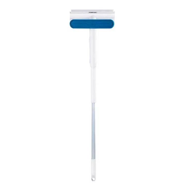 Retractable anti-drip glass wiper with plastic handle and detachable cleaning cloth for household window cleaning