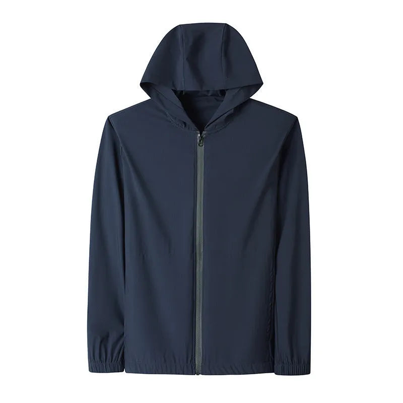 Korean summer hooded sun protection suit set in loose casual fit