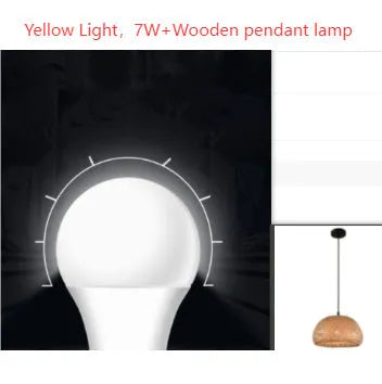 American Garden bamboo woven rattan chandelier 600mm rural style Southeast Asia lamp