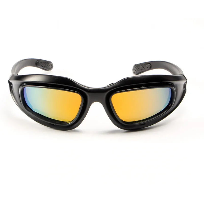 Polarized tactical sunglasses with full rim PC frame for outdoor cycling and sports activities