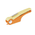 Manual garlic press with ABS handle and stainless steel press mechanism in green colour