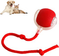 Interactive rolling ball toy with rope for dogs and cats, grey colour option