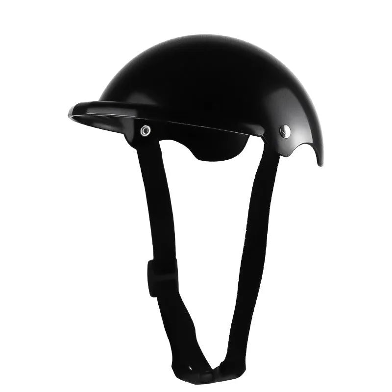 Small S-size plastic pet helmet in pink, black, yellow or green for motorcycle safety