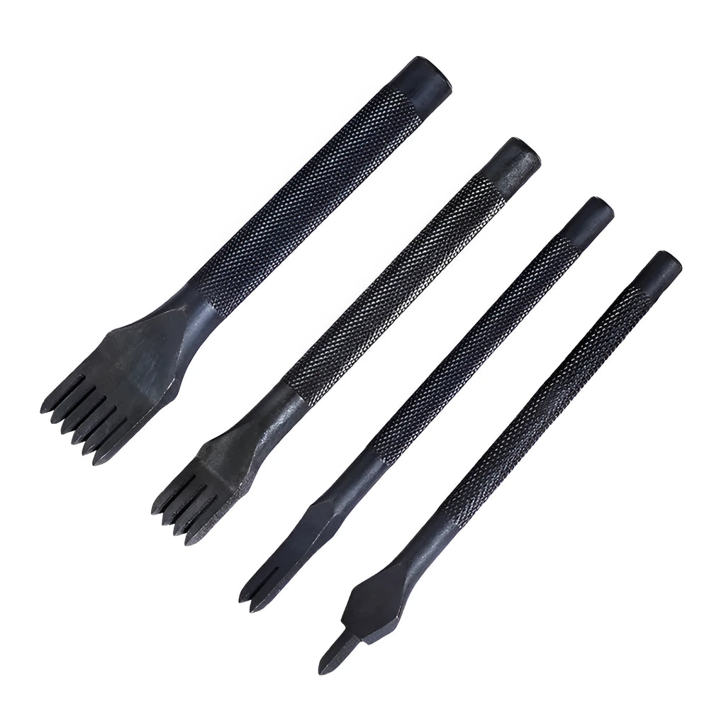 Black diamond tooth leather punch tool with 3mm pitch teeth on white background