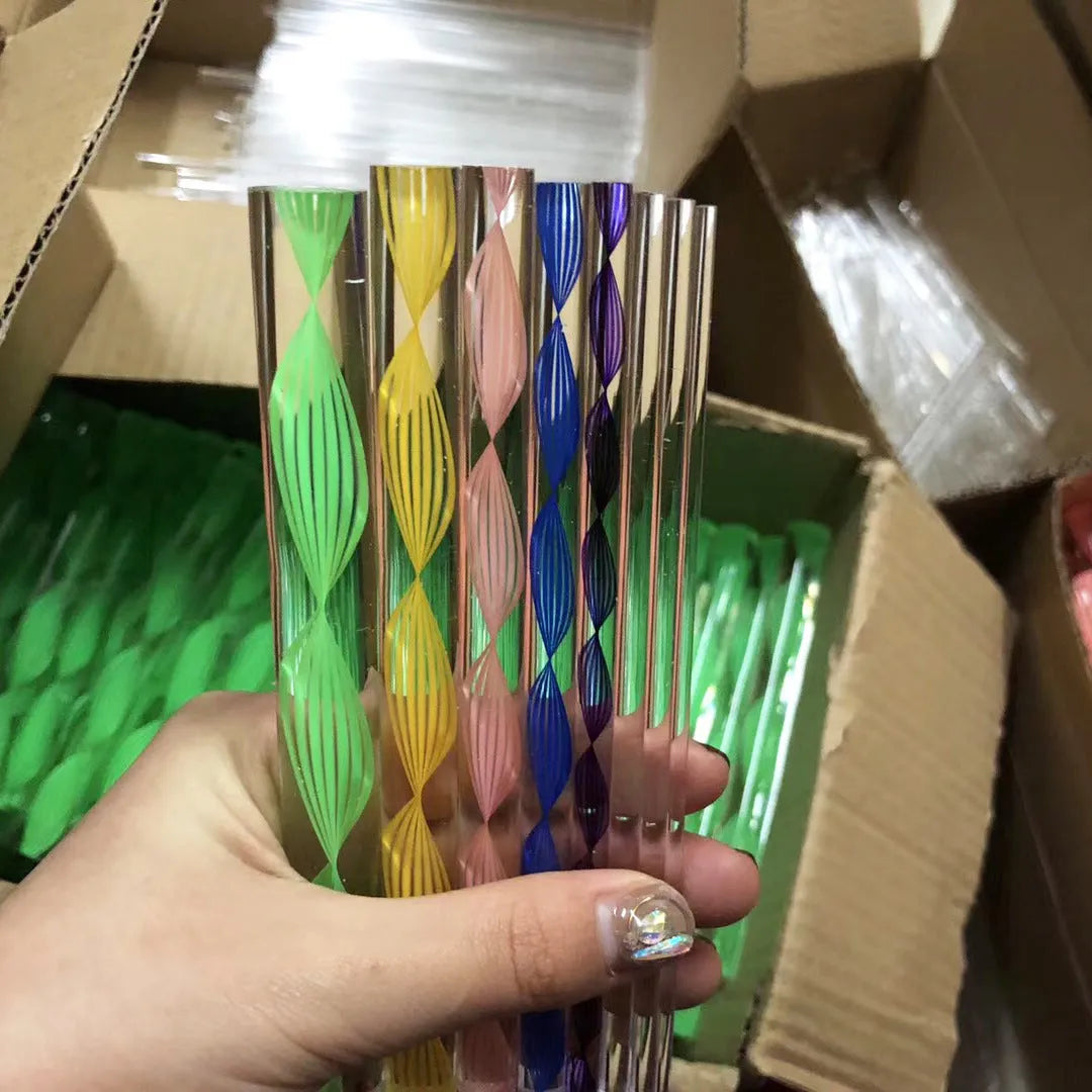 Six-piece pottery tool set with stainless steel, acrylic, and plastic tools in a blue pen bag.