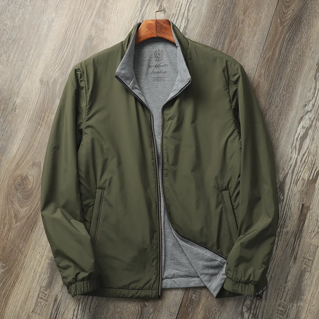 Men's stand collar jacket in regular fit with regular sleeves, available in four colour options
