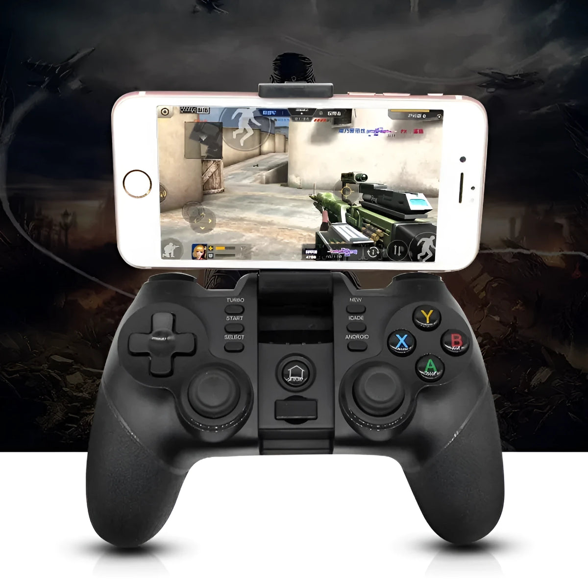 USB gamepad joystick game controller with analog triggers and Turbo button for Android iPhone PC and PS3