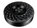 Portable wireless Bluetooth mini speaker in black, orange, and silvery white colour options.