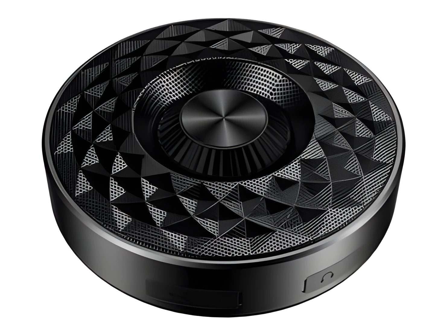 Portable wireless Bluetooth mini speaker in black, orange, and silvery white colour options.
