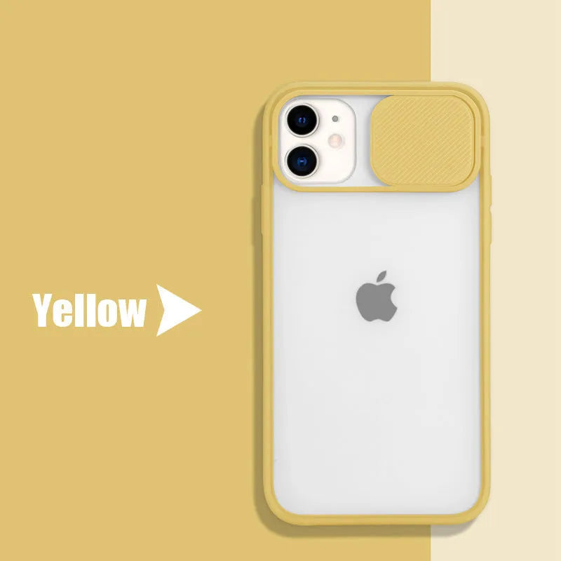 Frosted frame lens silicone phone case for Apple iPhone in multiple colour options