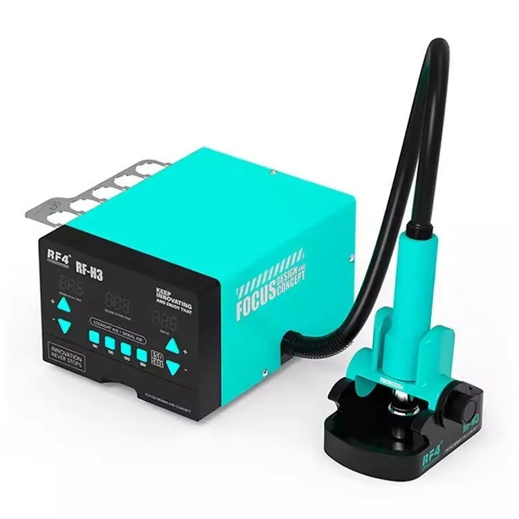 Digital display hot air gun with three nozzles for electronics repair and BGA chip rework