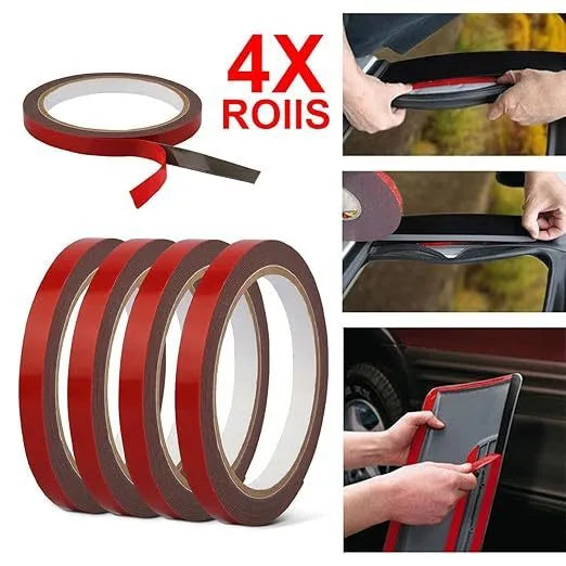 Red double car spread black gelatin sponge tape rolls, 10mm width on PE substrate, for indoor use