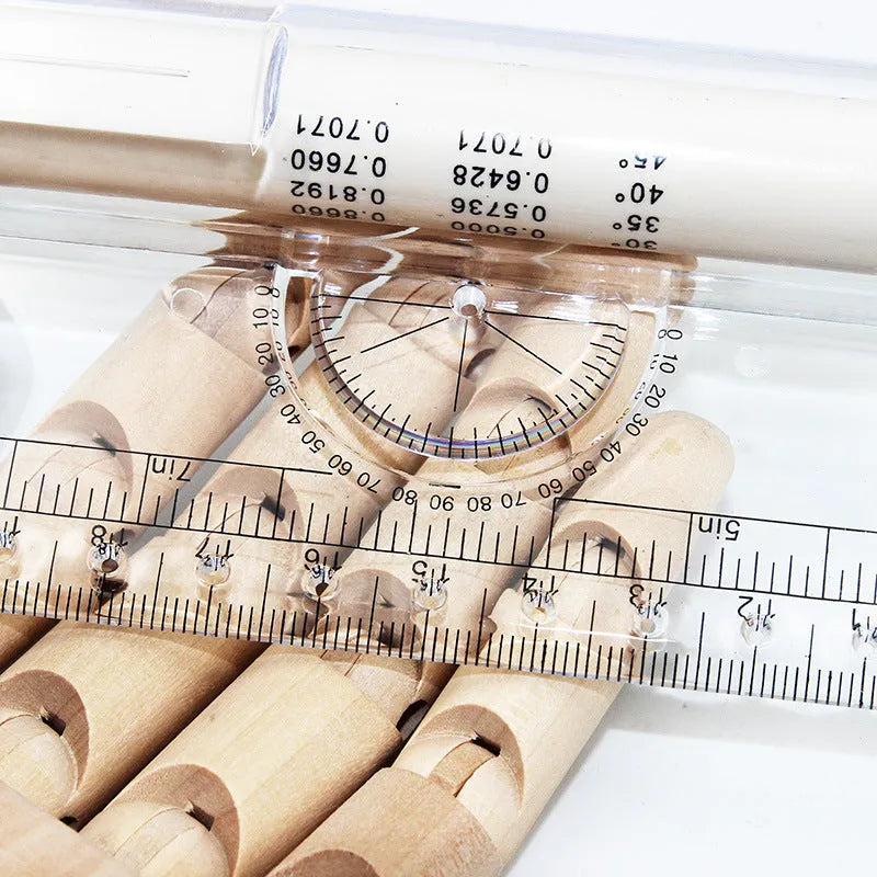 30 cm long plastic rolling ruler for multifunctional technical drawing and drafting