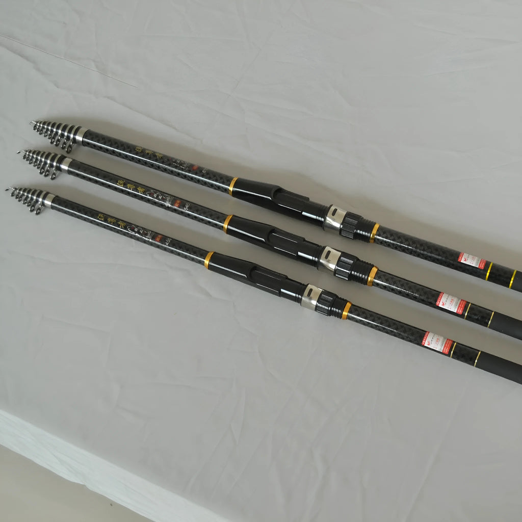 Carbon fibre fishing rod for rock fishing, available in multiple lengths from 3.6 to 6.3 metres