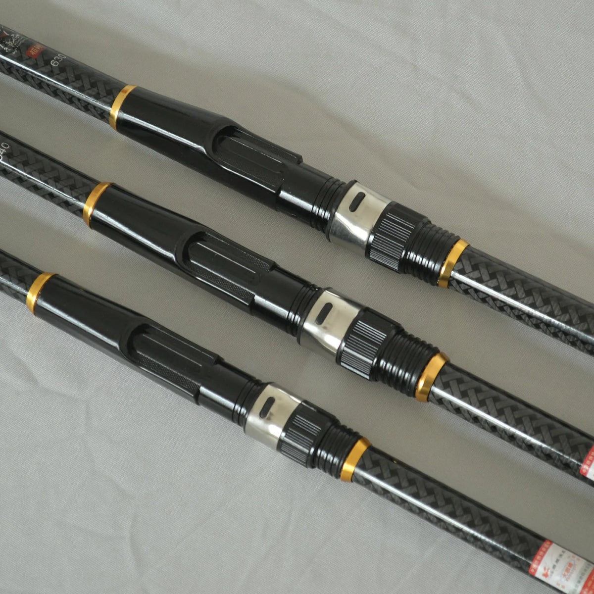 Carbon fibre fishing rod for rock fishing, available in multiple lengths from 3.6 to 6.3 metres