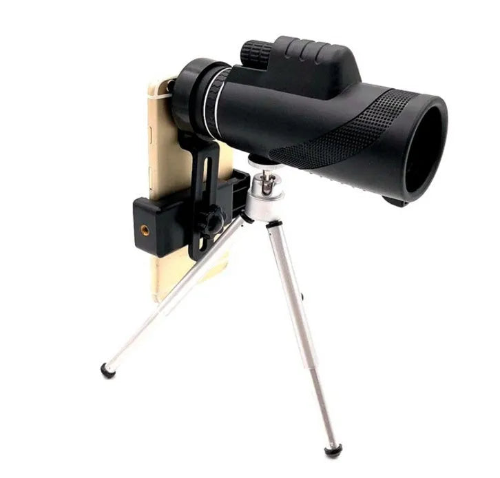 Black HD 40x60 cellphone telescope monocular with 40x magnification and FMC green film lens