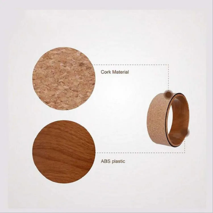 Back bending yoga wheel 13x32.5cm in ABS TPE or cork for fitness and massage