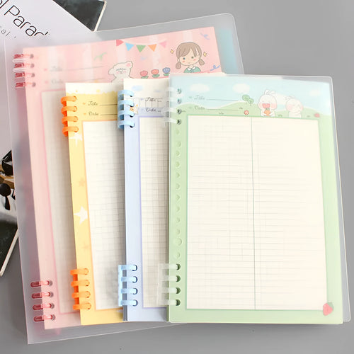 B5 polypropylene shell notebook with loose-leaf paper in six colour options