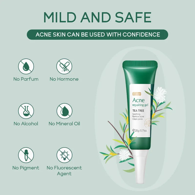 20g moisturising skin care product tube with acne medicine tea tree oil and aloe extract