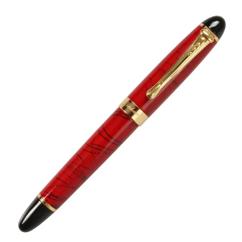 Metal water-based pen with a 0.5mm nib shown in dark green and marble blue cap colour options.