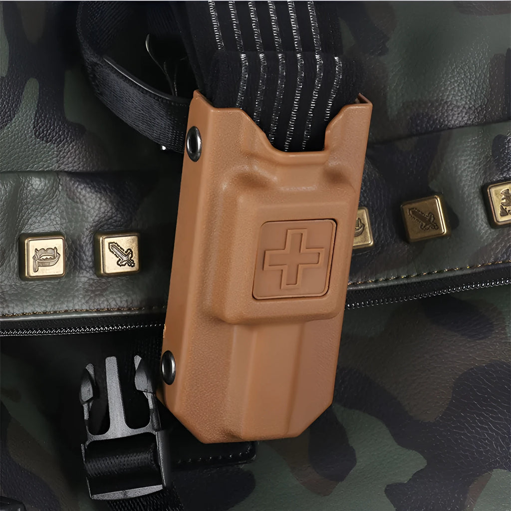 Plastic tactical tourniquet with storage box in one of four EX655 colour options.
