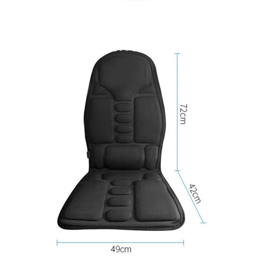 Multi-function folding massage pad for car and home with heat, 8 modes, and hand controller