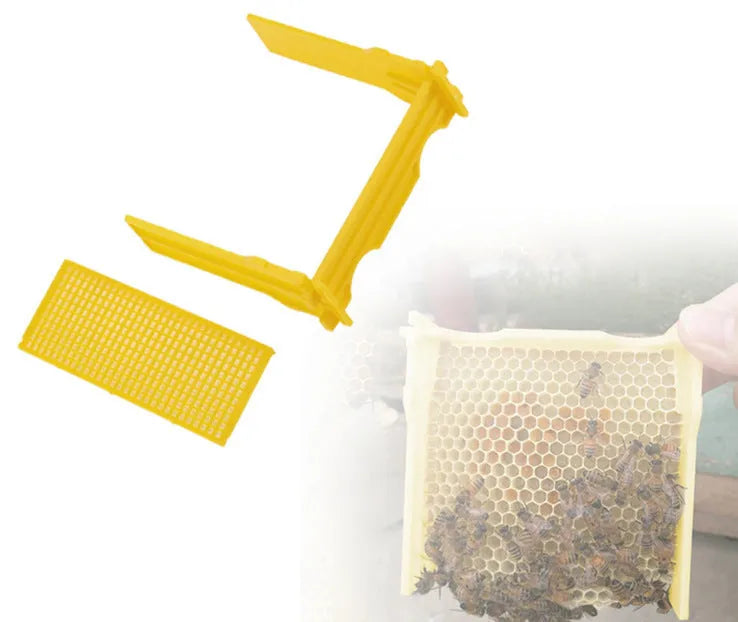 Set of three white EPS foam mini delivery boxes for queen bee rearing and breeding, with foam texture visible