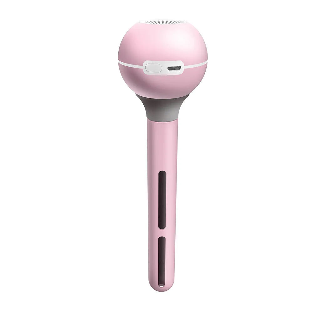 Columnar magic wand humidifier in pink or white with USB cable and 1 litre water tank