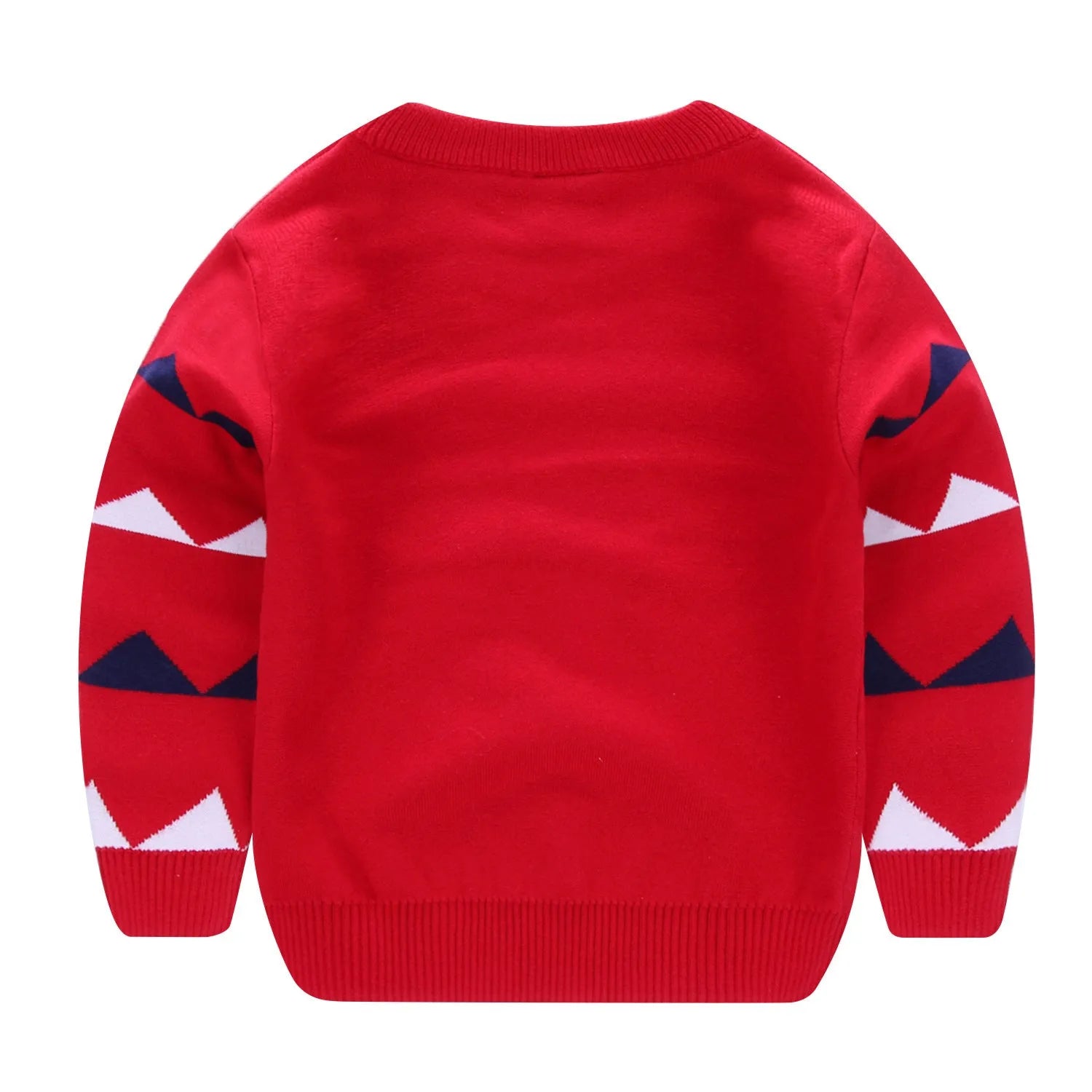 Boys wild dinosaur pullover sweater in gray 100% cotton with cartoon pattern
