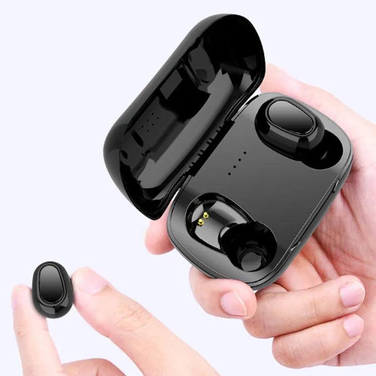 TWS Bluetooth wireless earbuds in black, pink or white colours