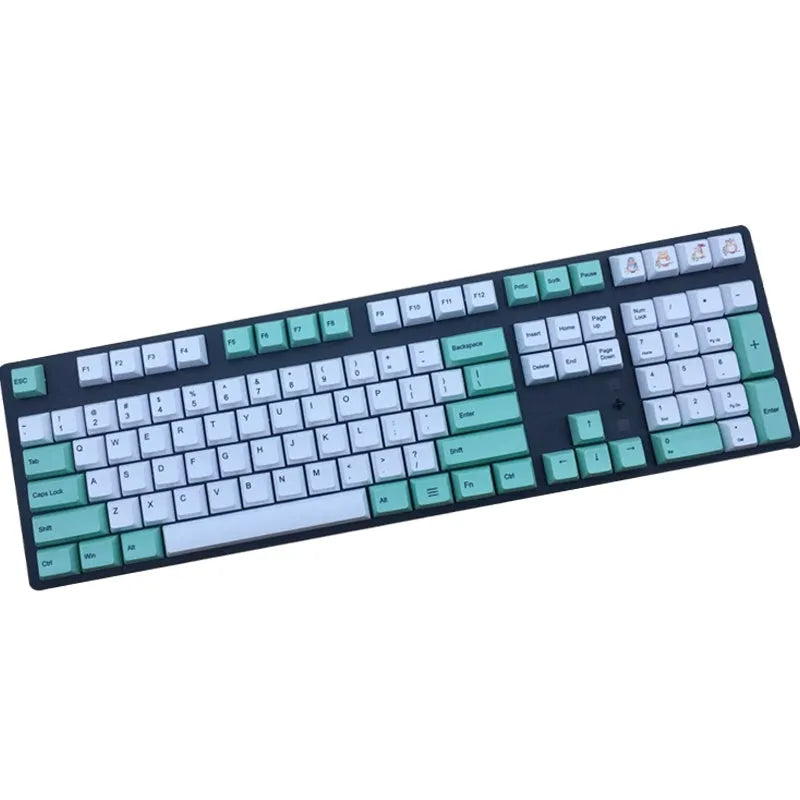 Japanese Russian Korean PBT sublimation keycaps for mechanical keyboards with five-sided space bar
