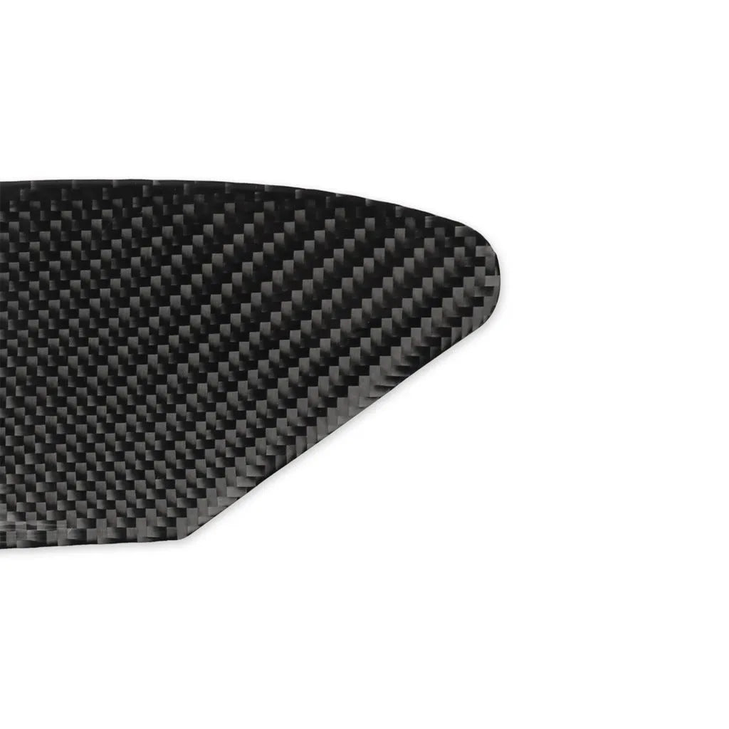 Carbon fibre USB charging port panel sticker with 3M adhesive backing for vehicle dashboard customisation