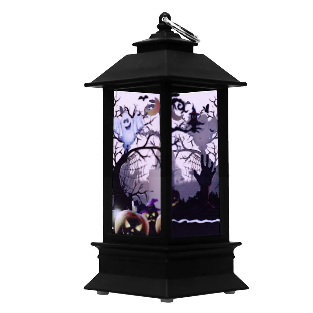 LED Halloween pumpkin lamp in plastic with multiple colour options for flameless event decoration
