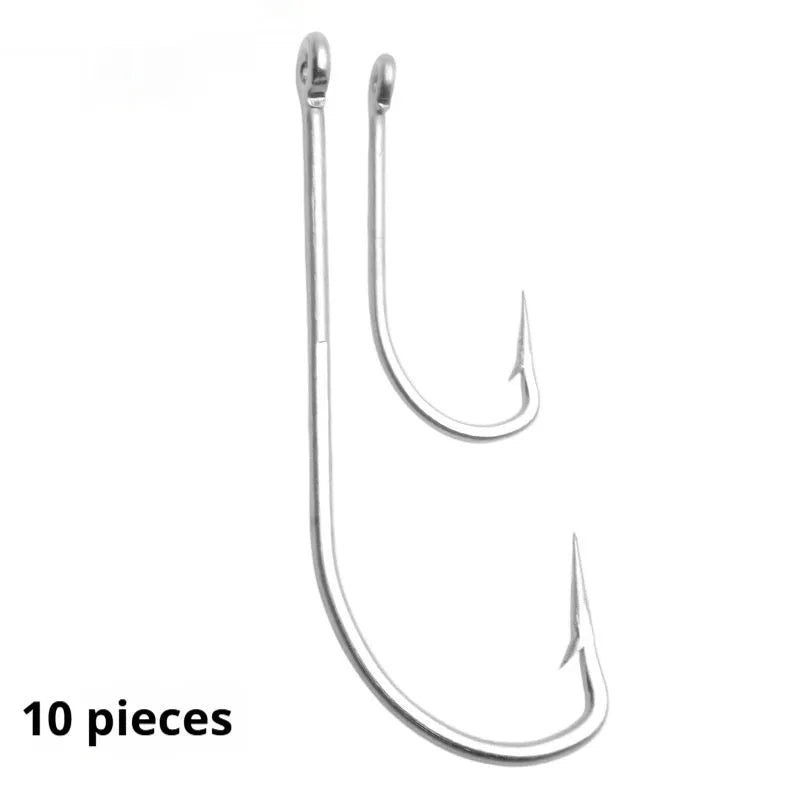 Pack of stainless steel alloy sea fishing hooks for weever, snakehead and seahorse species.