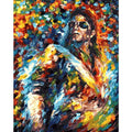 40x50cm DIY manual decompression digital painting kit with canvas, three brushes, and hooks
