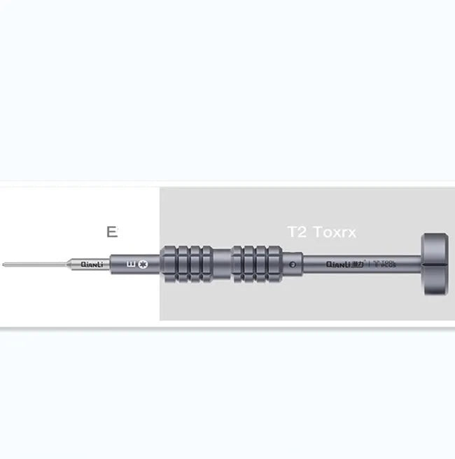 iPhone-compatible screwdriver with grenade-shaped aluminium handle and multiple bit types