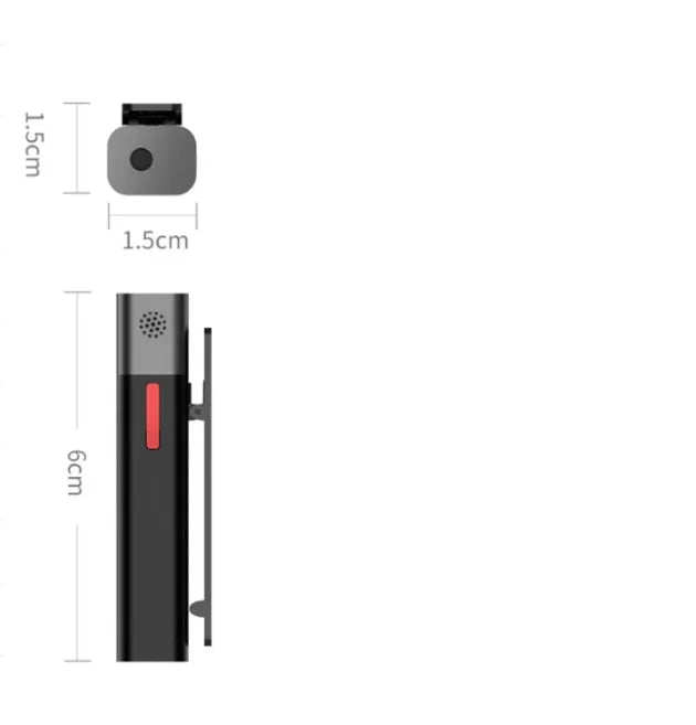 Short video recording wireless smartmike+ microphone in Black with omnidirectional pickup and noise reduction