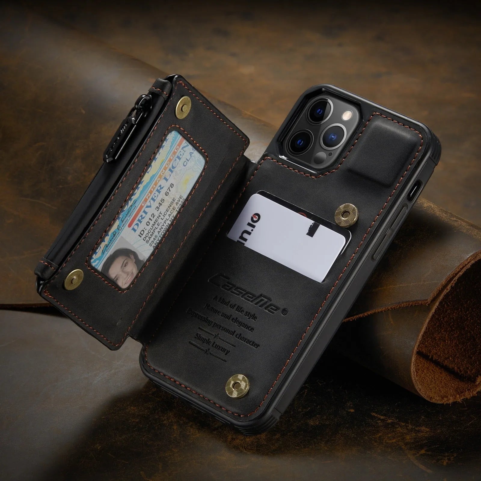 Handmade mobile phone case with anti-theft brush holster in multiple colour options