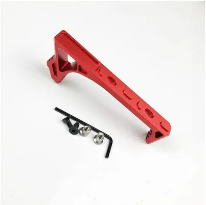 Metal tactical hand stop accessory for Picatinny rail with M-LOK and KEY-MOD mounting options