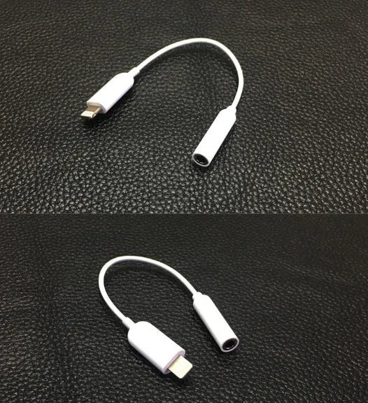 White Lightning to 3.5mm audio adapter cable for iPhone compatibility