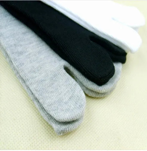 Japanese cotton two toe socks in black, grey, white and set pack for men and women