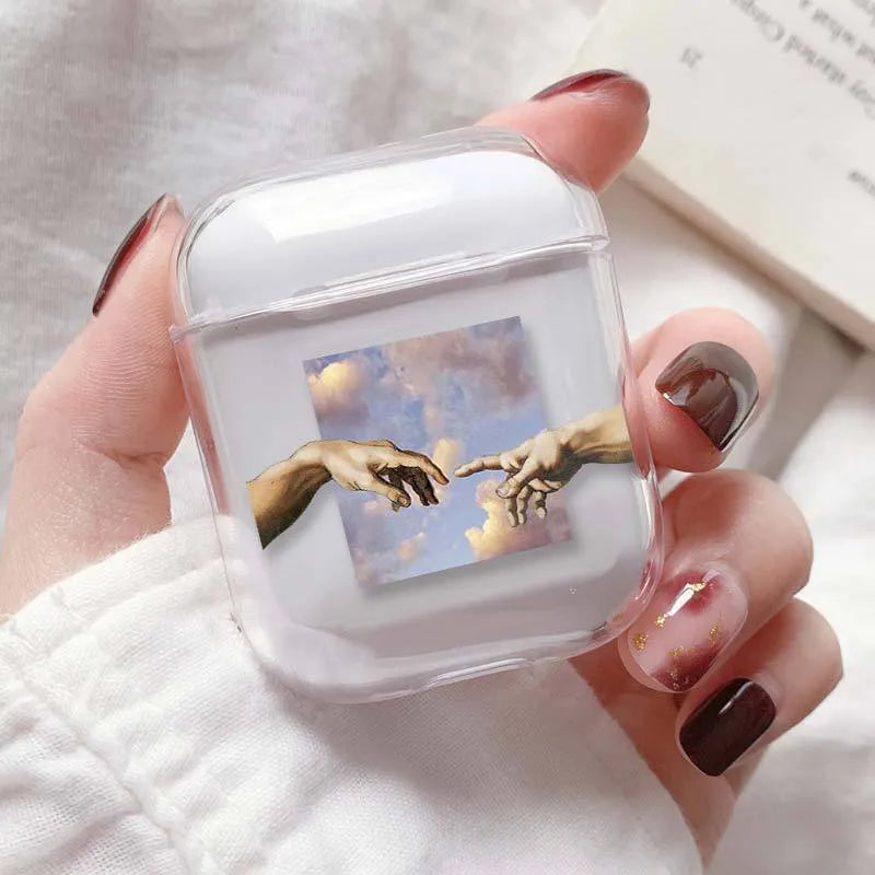 Transparent plastic protective cover for Apple AirPods and AirPods Pro charging case