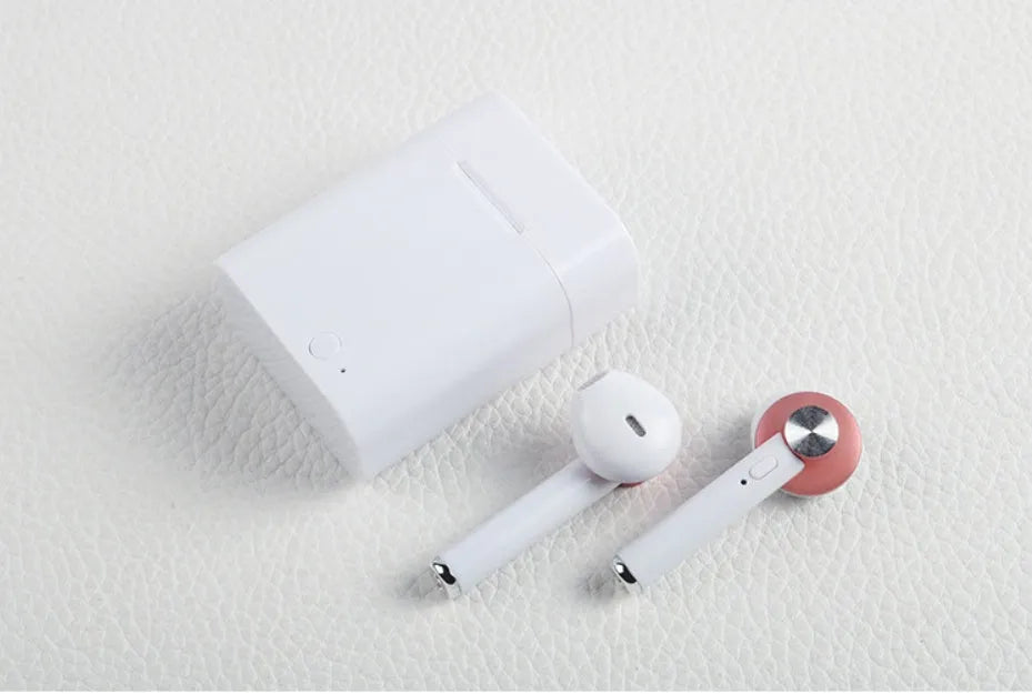 Wireless sports Bluetooth headset earbuds in five metallic colour options