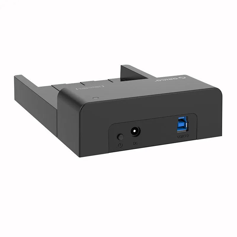 Black 3.5-inch SATA hard drive enclosure box with USB cable for external desktop HDD conversion